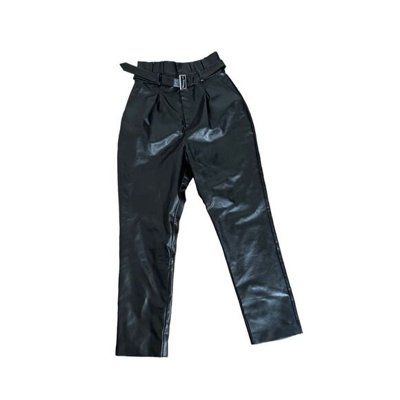 Majorelle Christopher Belted Paperbag Pants Womens Black Size Small - Picture 1 of 8
